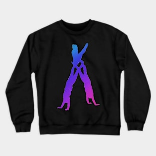 An acrobatic trio doing teepee Crewneck Sweatshirt